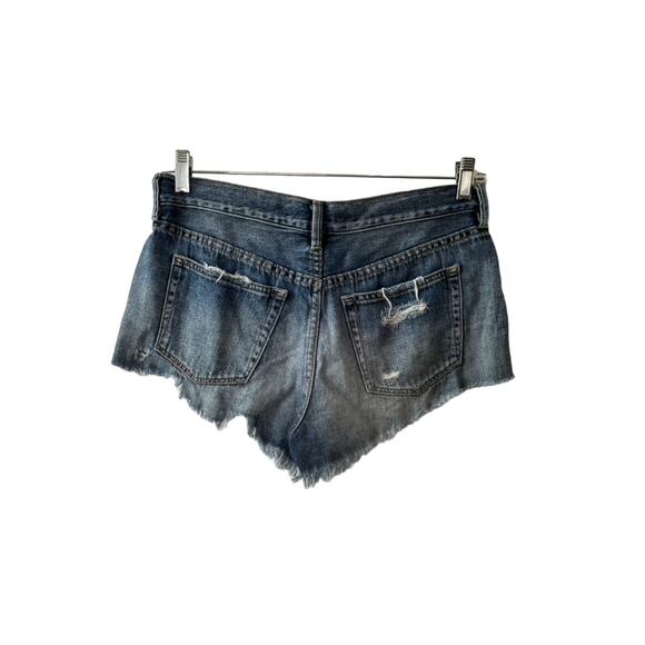 Free People We The Free Distressed Button-Fly Cut Off Jean Shorts Women's 28 - Picture 3 of 6